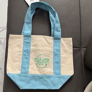 Trader Joe’s mini Blue and Cream Tote Bag
